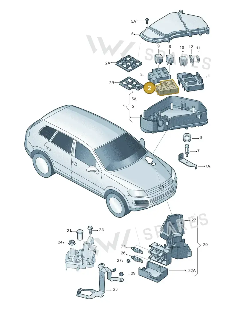 7L0937503 — Volkswagen Touareg BlueMotion (2014-2018) diagram 748937100, position 2