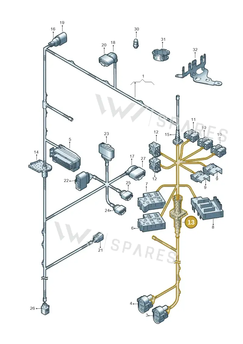 7L0941341 — Volkswagen Touareg                08> (2007-) diagram 274971200, position 13