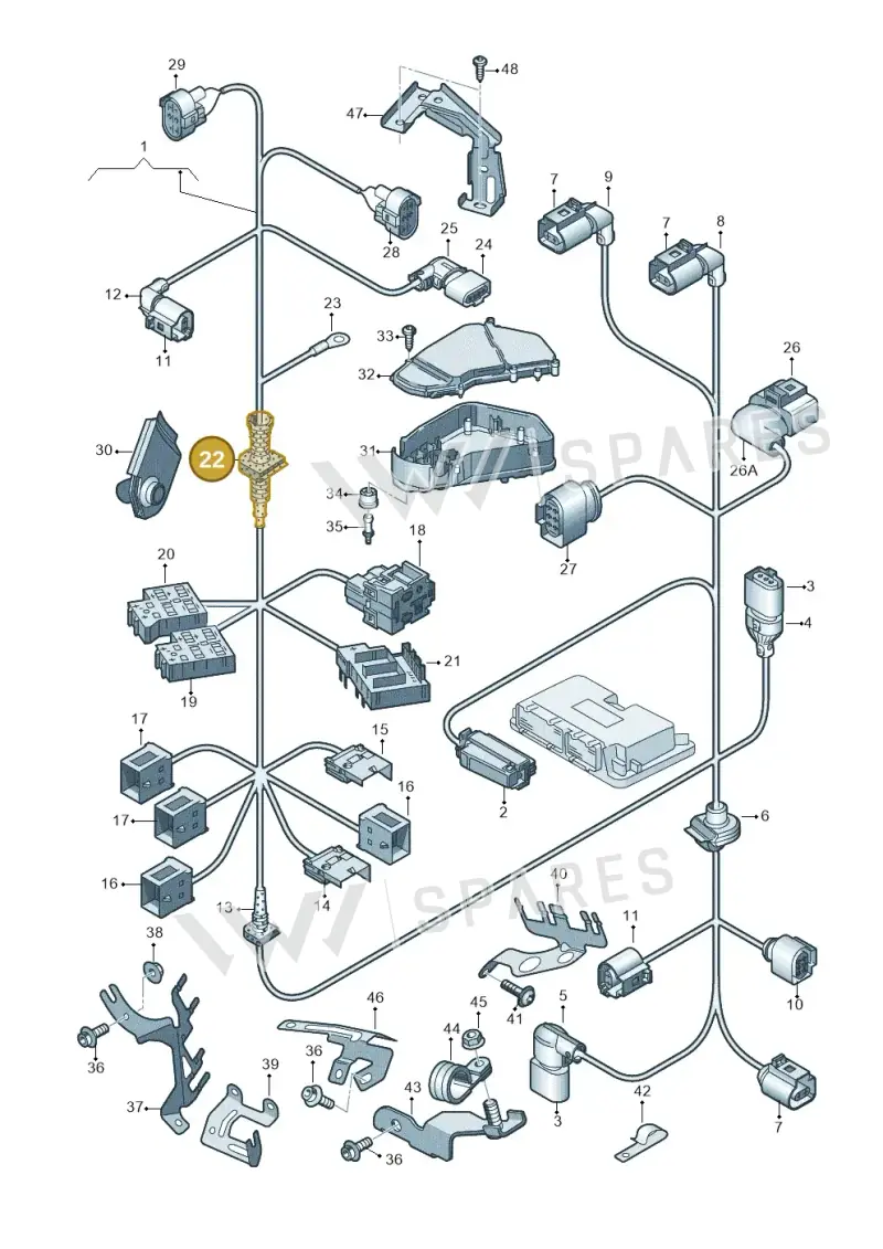 7L0941341 — Audi Q7 qu. 3.0 TDI (2009-2015) diagram 493971200, position 22
