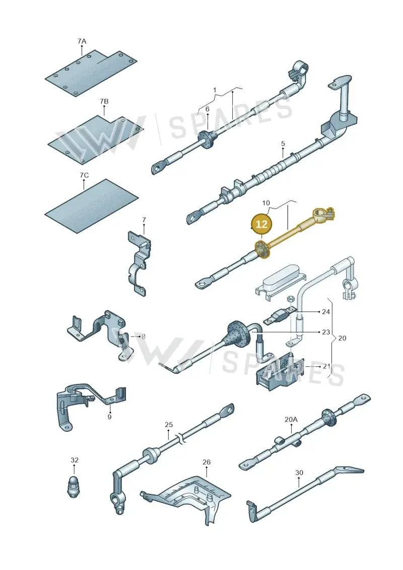 7L0941913C — Volkswagen Touareg                08> (2007-) diagram 274972040, position 12