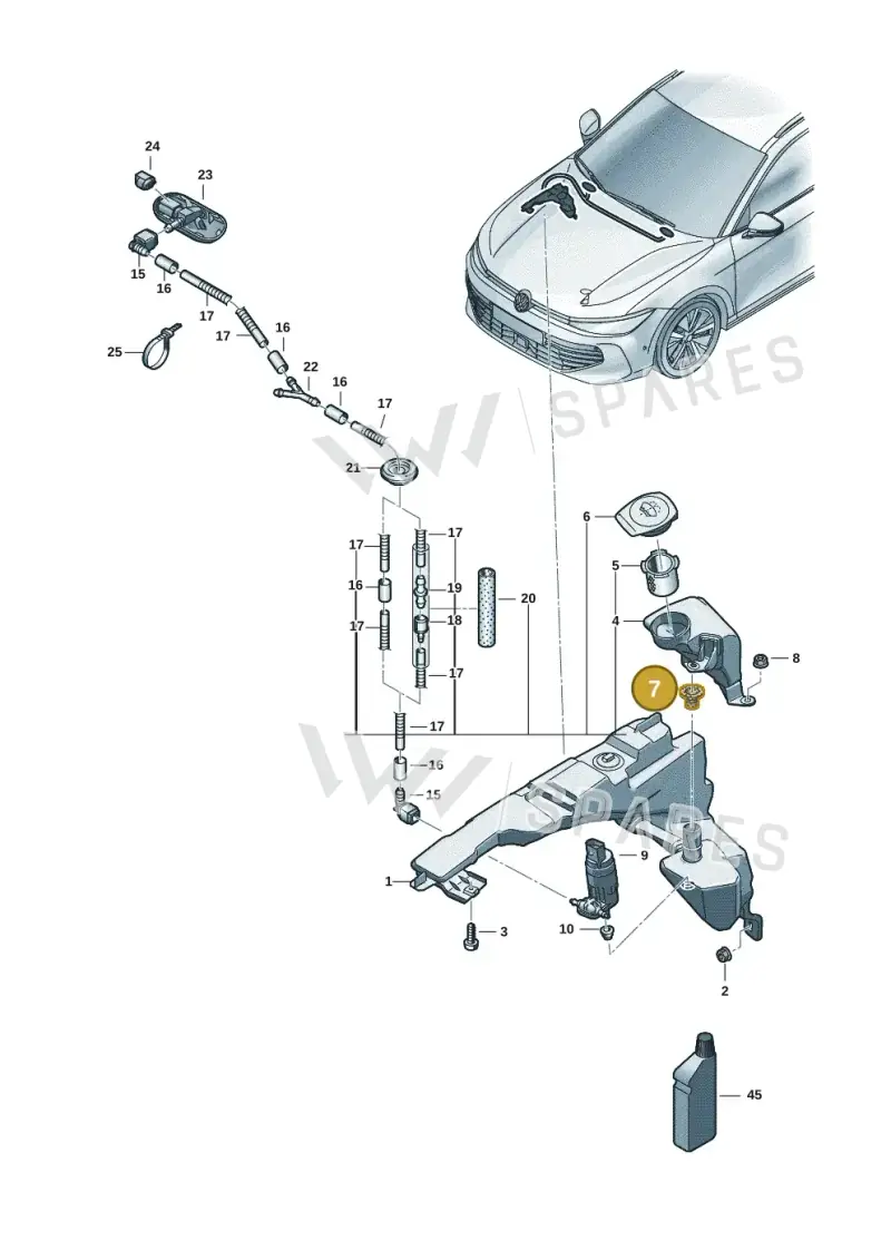 7L0955489 — Volkswagen Passat estate (2023-) diagram 3j0955110, position 7