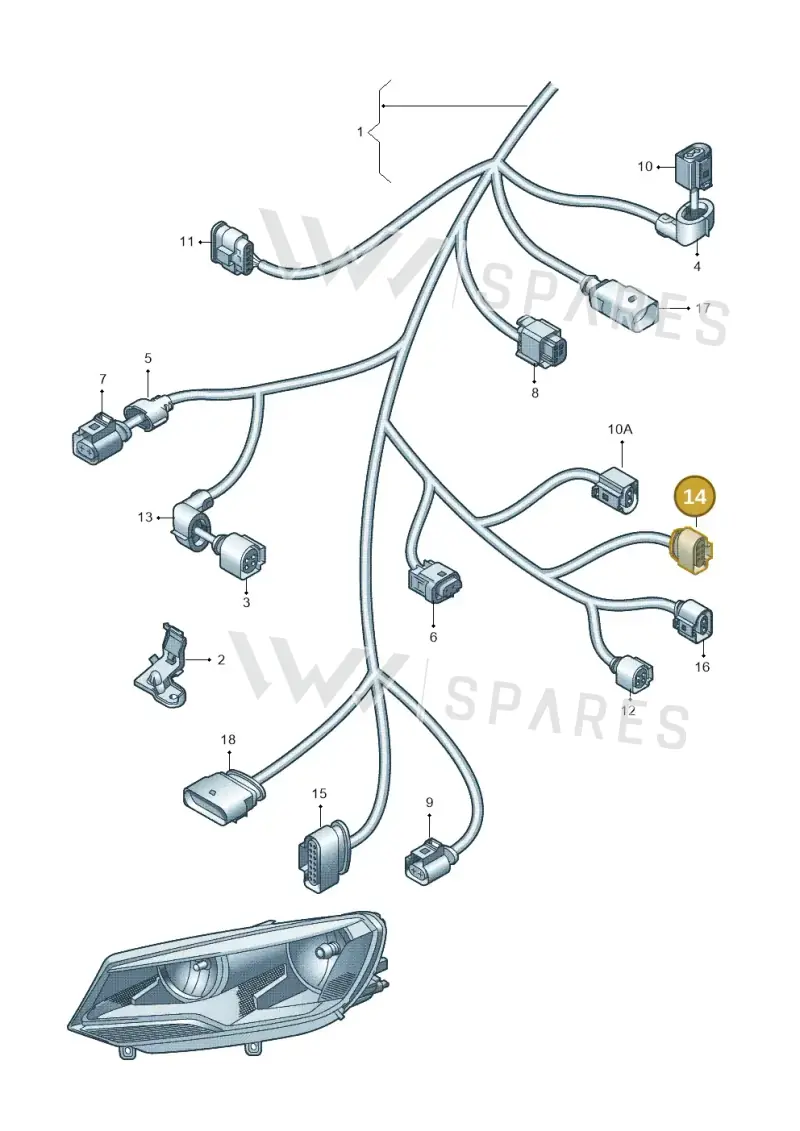 7L0971636C — Volkswagen Touareg (2014-2018) diagram 693971650, position 14