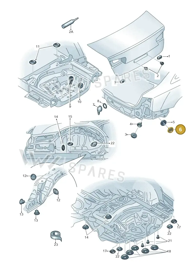 7L0971841B — Audi A6 (2014-2018) diagram 717803360, position 6