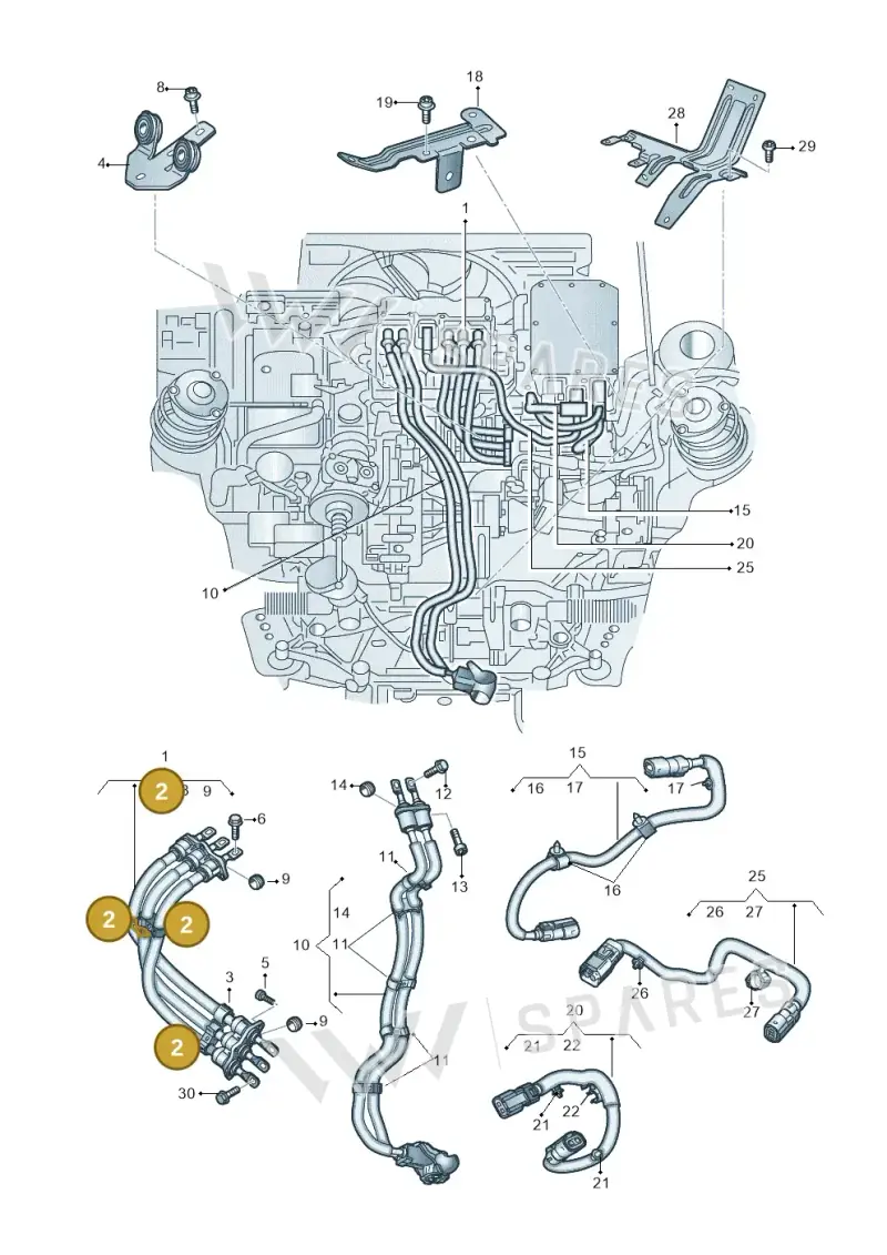 7L0971849A — Volkswagen E-Golf (2014-2021) diagram 774971100, position 2