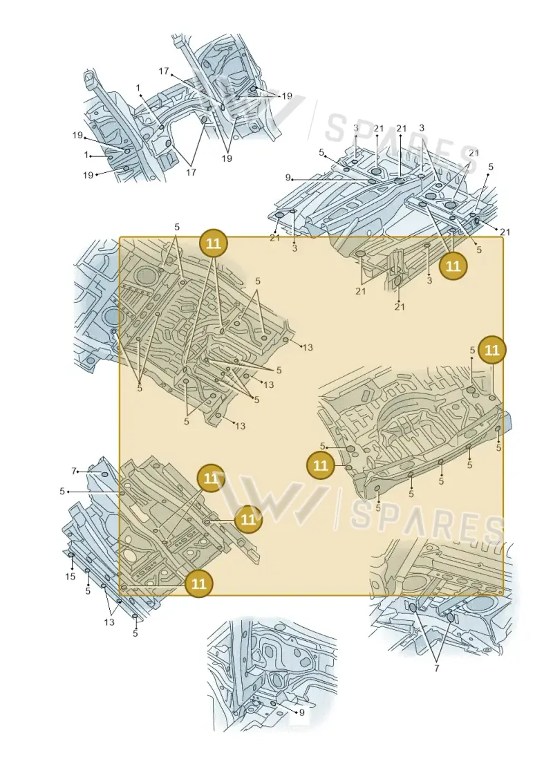 7L097190801C — Audi Q7 qu. 3.0 TDI (2009-2015) diagram 274803350, position 11