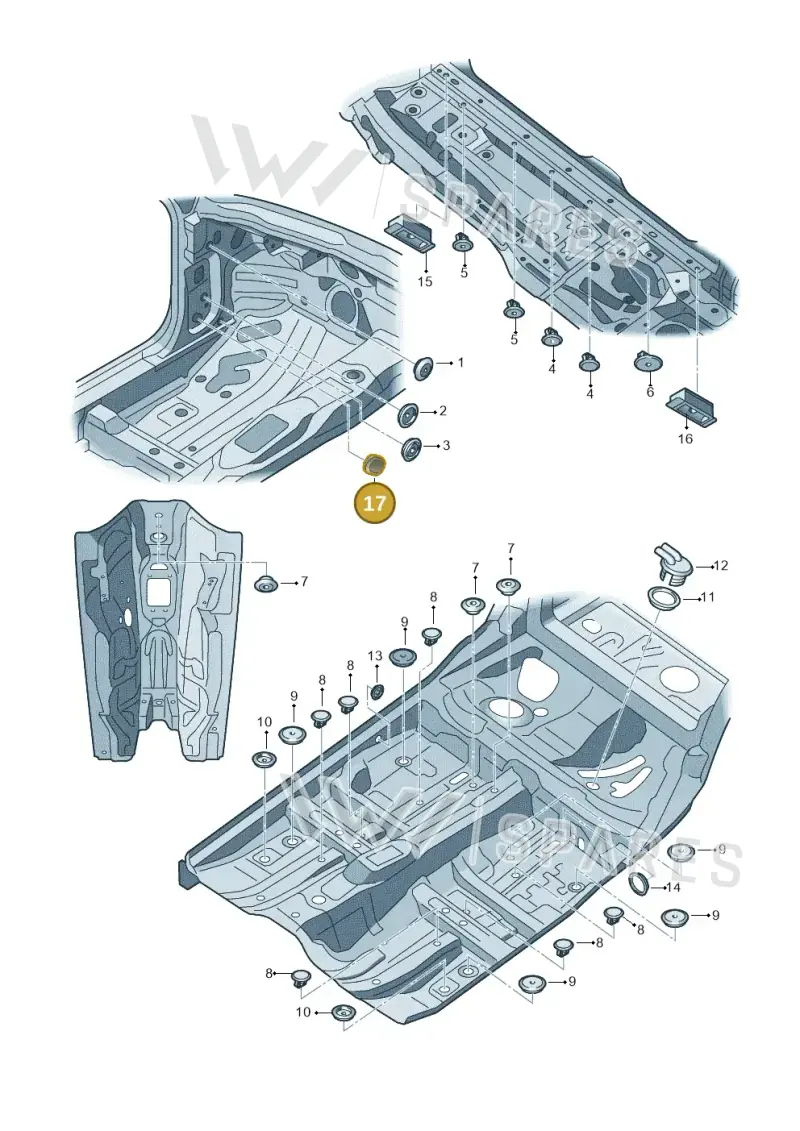 7L097190801C — Volkswagen Phideon (2016-2023) diagram 711803350, position 17