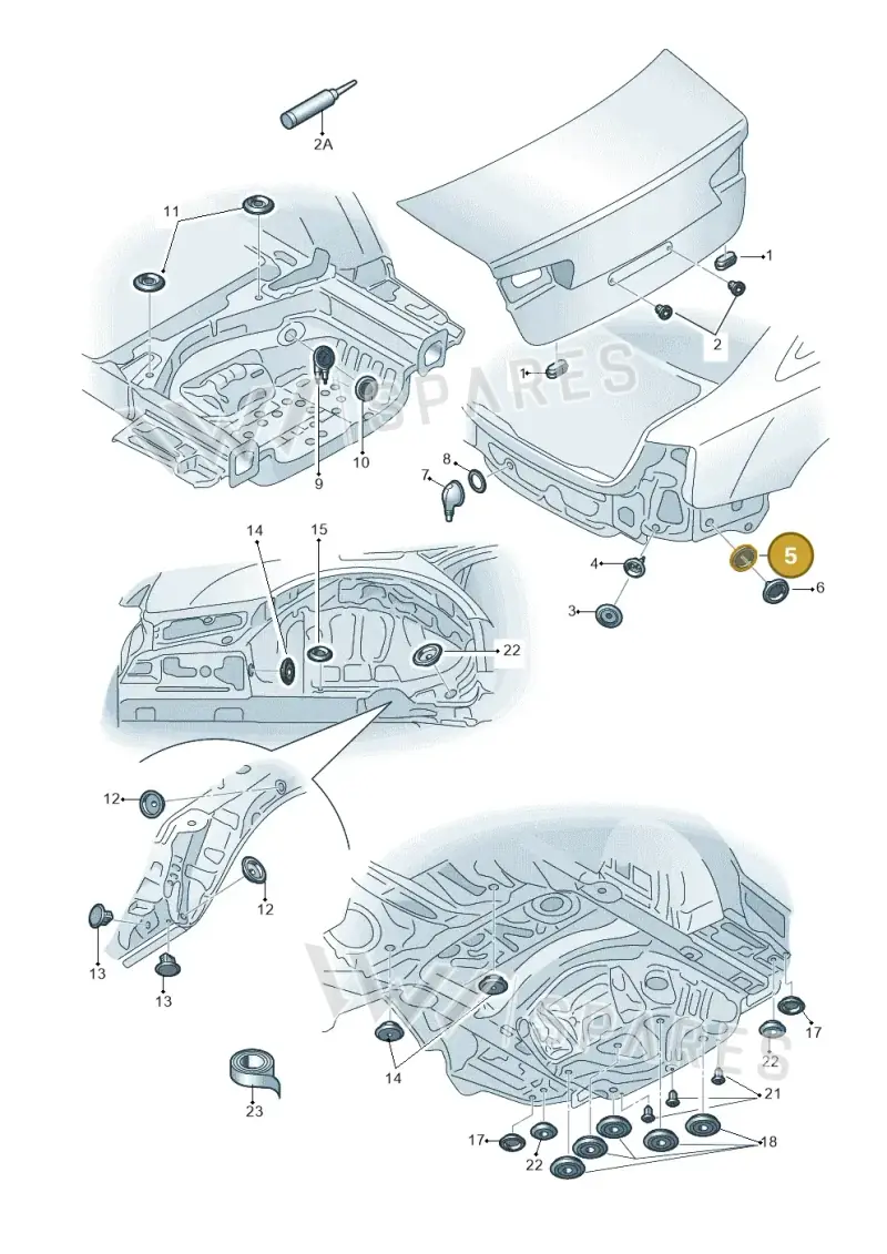 7L097190801C — Audi A6 (2014-2018) diagram 717803360, position 5