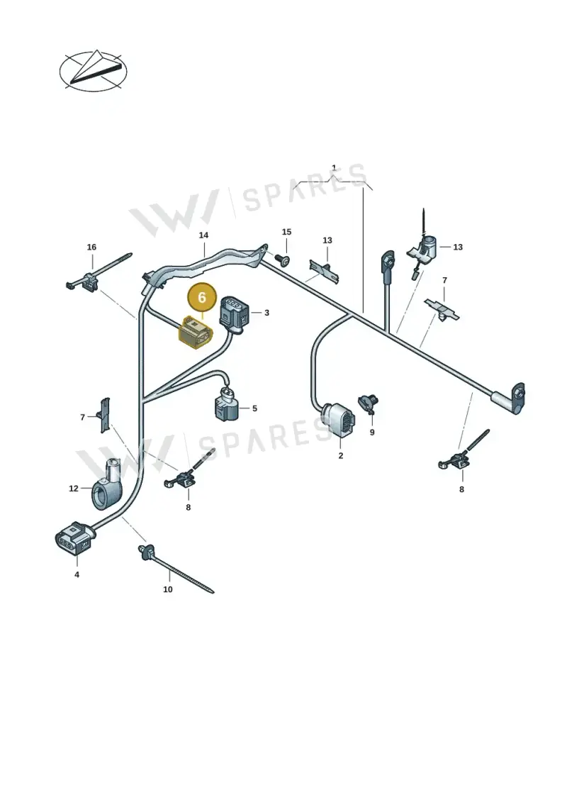 7L0973702 — Volkswagen Tiguan 2.0 (2023-) diagram 2ka971070, position 6
