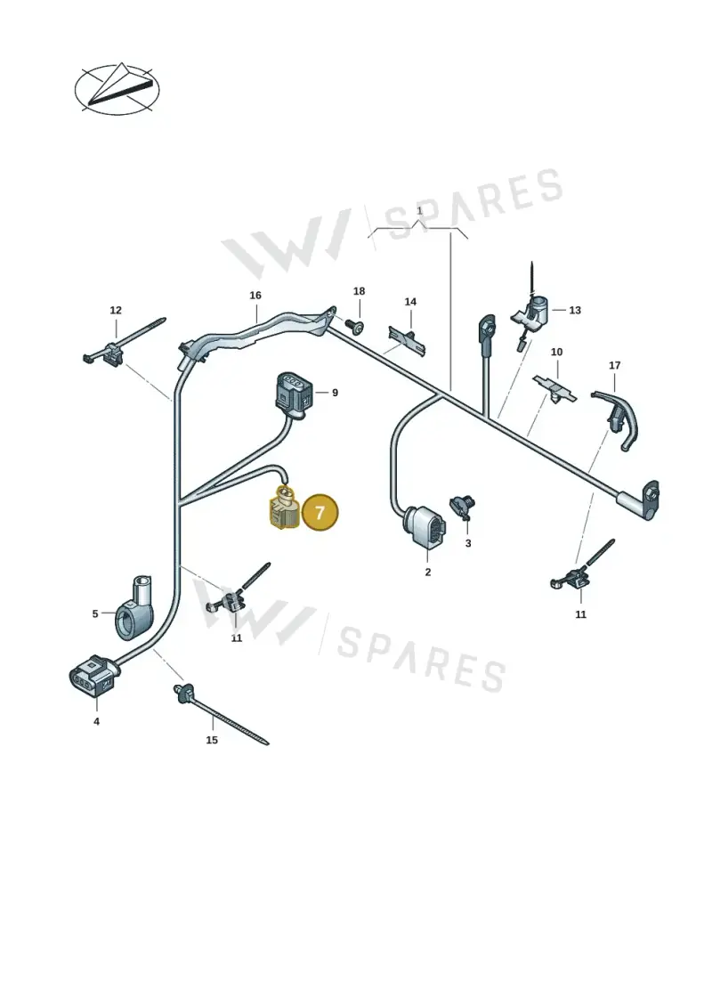 7L0973702 — Volkswagen Golf 2.0 BlueMotion (2019-2024) diagram 5h0971070, position 7