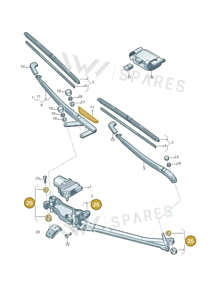 7L0998754 — Volkswagen Touareg                08> (2007-) diagram 478955000, position 25