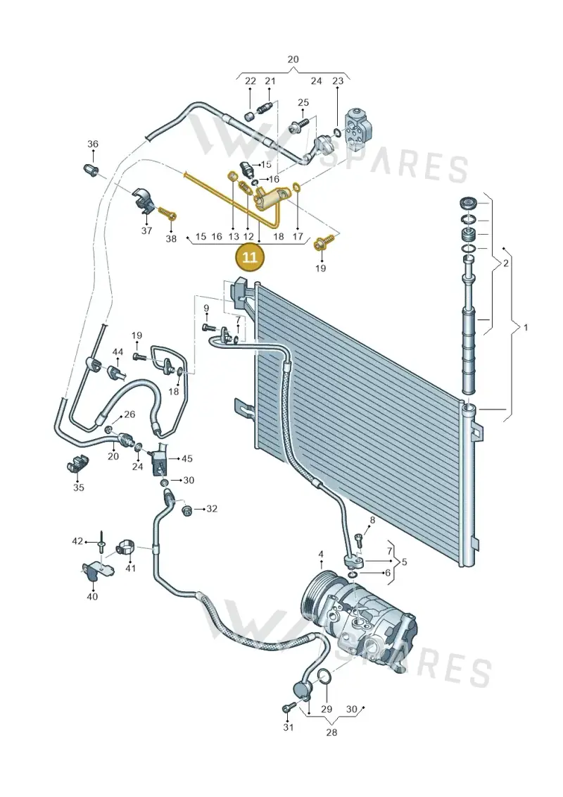 7L1820741D — Volkswagen Transporter Multivan (2019-2024) diagram 861260400, position 11