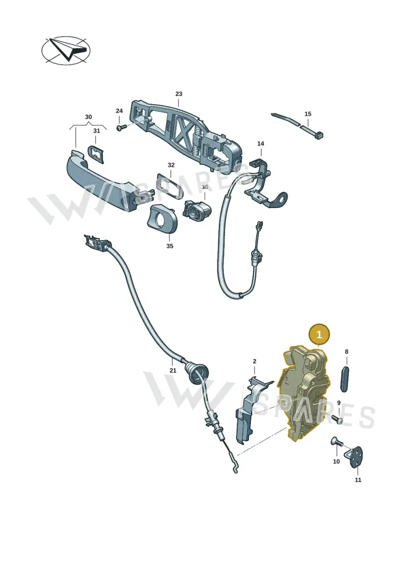7L1837015F — Volkswagen Transport. multivan (2019-2024) diagram 7ep837000, position 1