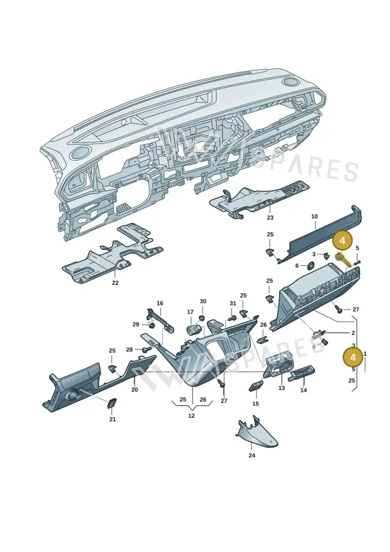 7L1858649 — Volkswagen Transport. multivan (2019-2024) diagram 7em857020, position 4