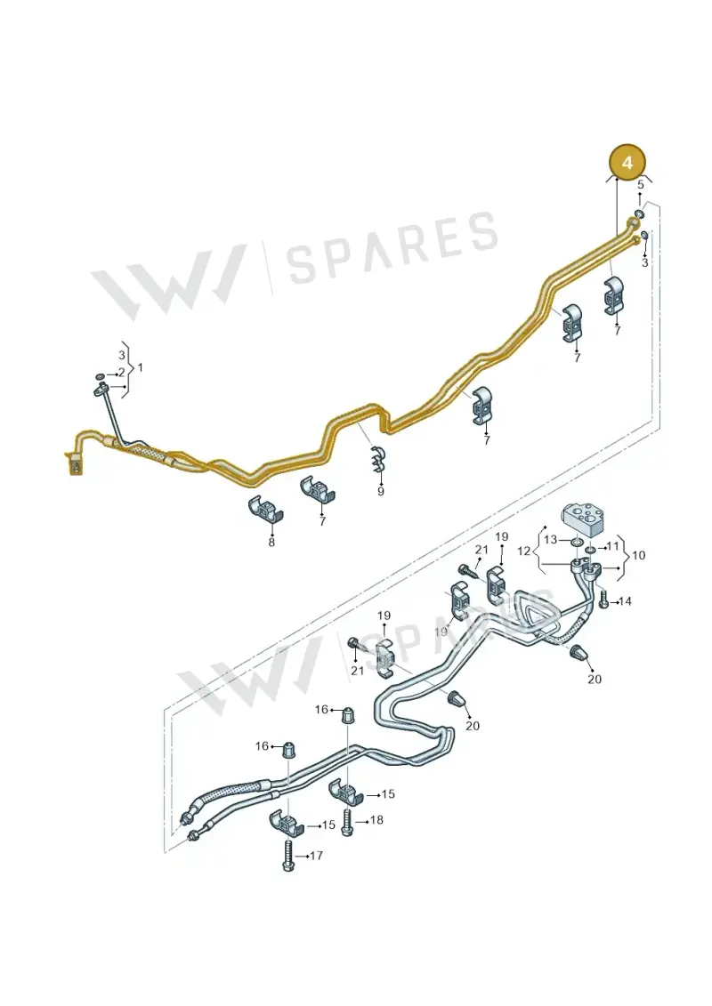 7L2816886 — Volkswagen Transporter Multivan (2019-2024) diagram 861260600, position 4
