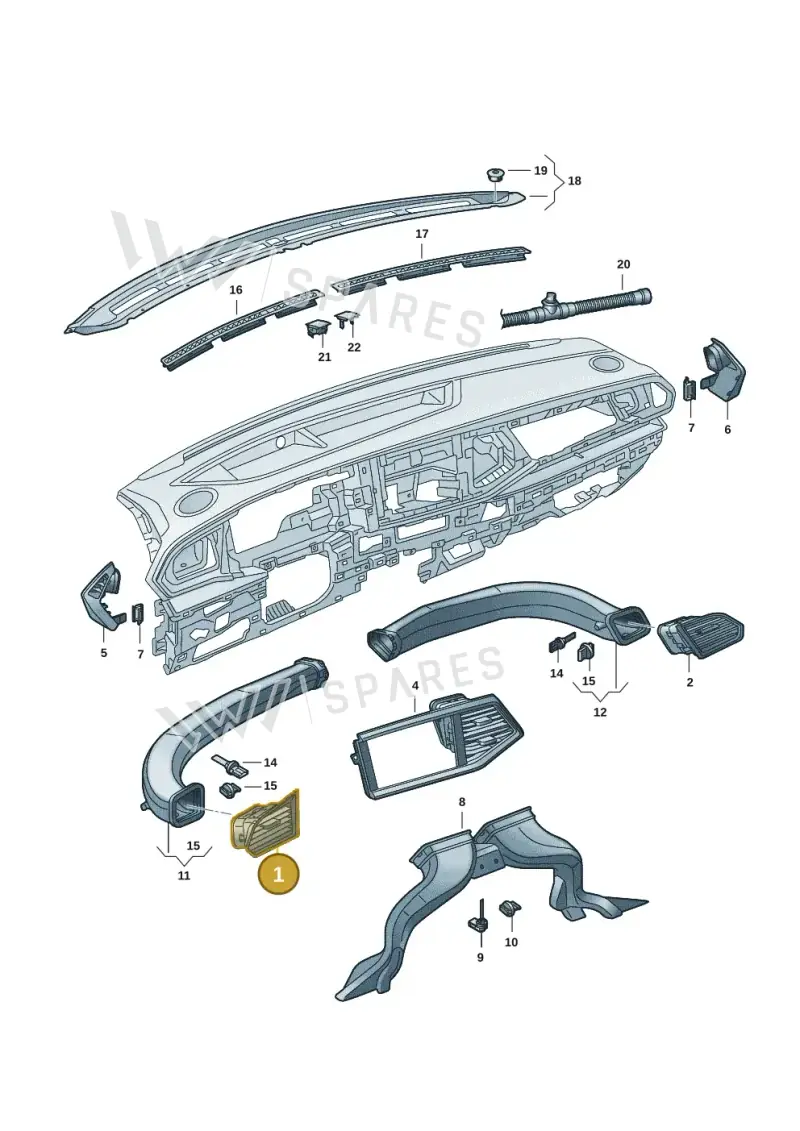 7L2819703EQZO — Volkswagen Transporter Multivan (2019-2024) diagram 7ep819300, position 1