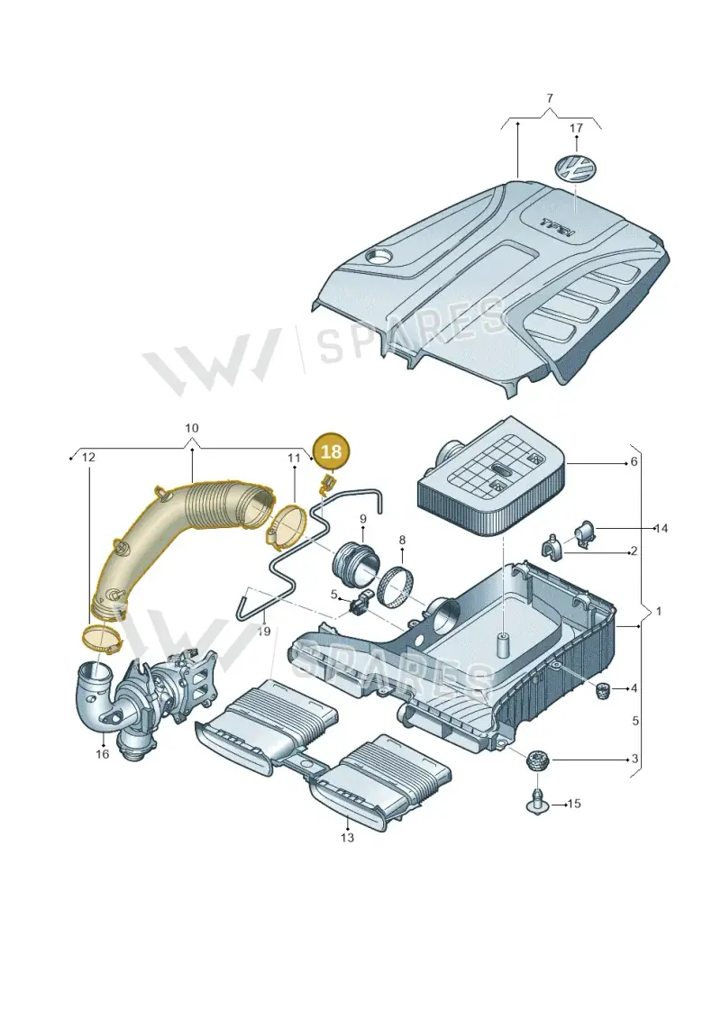 7L5253198 — Volkswagen Touareg (2017-2023) diagram 439129150, position 18