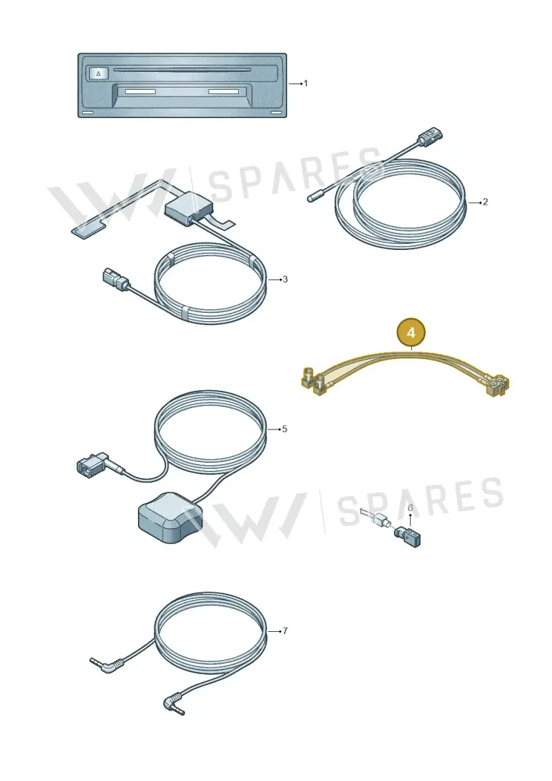 7L6051551 — Volkswagen T-Roc BlueMotion (2017-2024) diagram 827051010, position 4