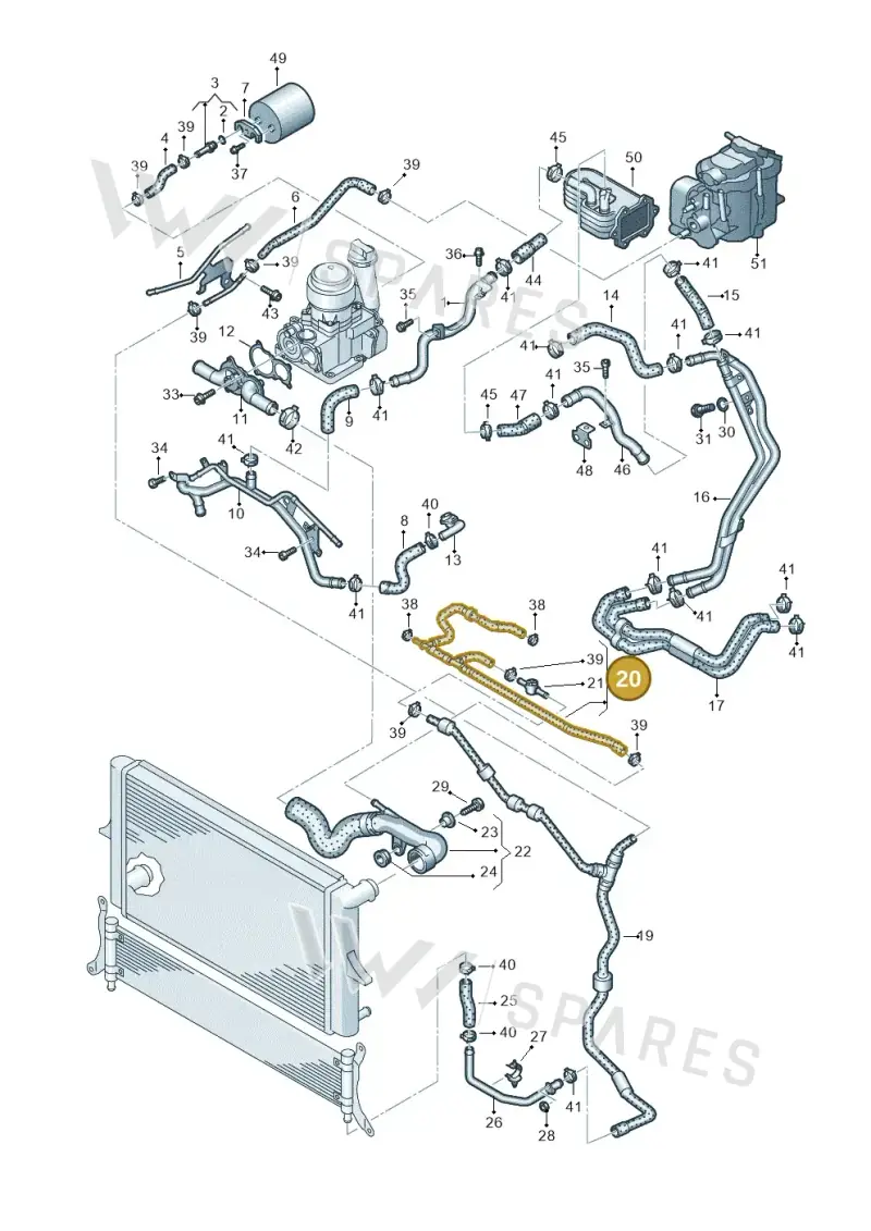 7L6122447AC — Volkswagen Touareg                08> (2007-) diagram 274121530, position 20