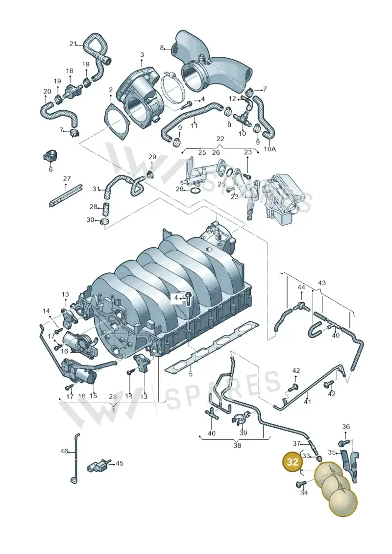 7L6131541 — Volkswagen Touareg                08> (2007-) diagram 616133600, position 32