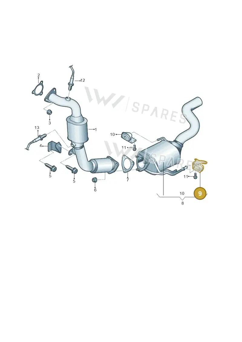 7L6253144A — Volkswagen Touareg BlueMotion (2014-2018) diagram 787253500, position 9