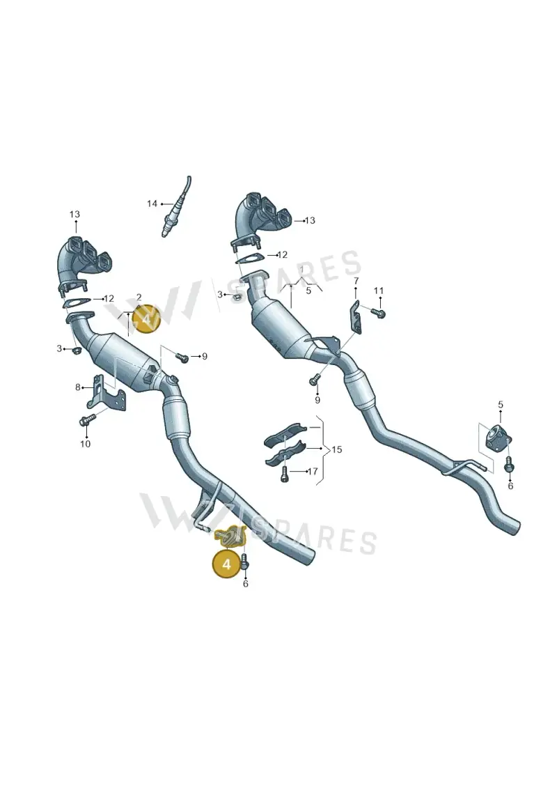 7L6253144 — Volkswagen Touareg BlueMotion (2014-2018) diagram 693253550, position 4
