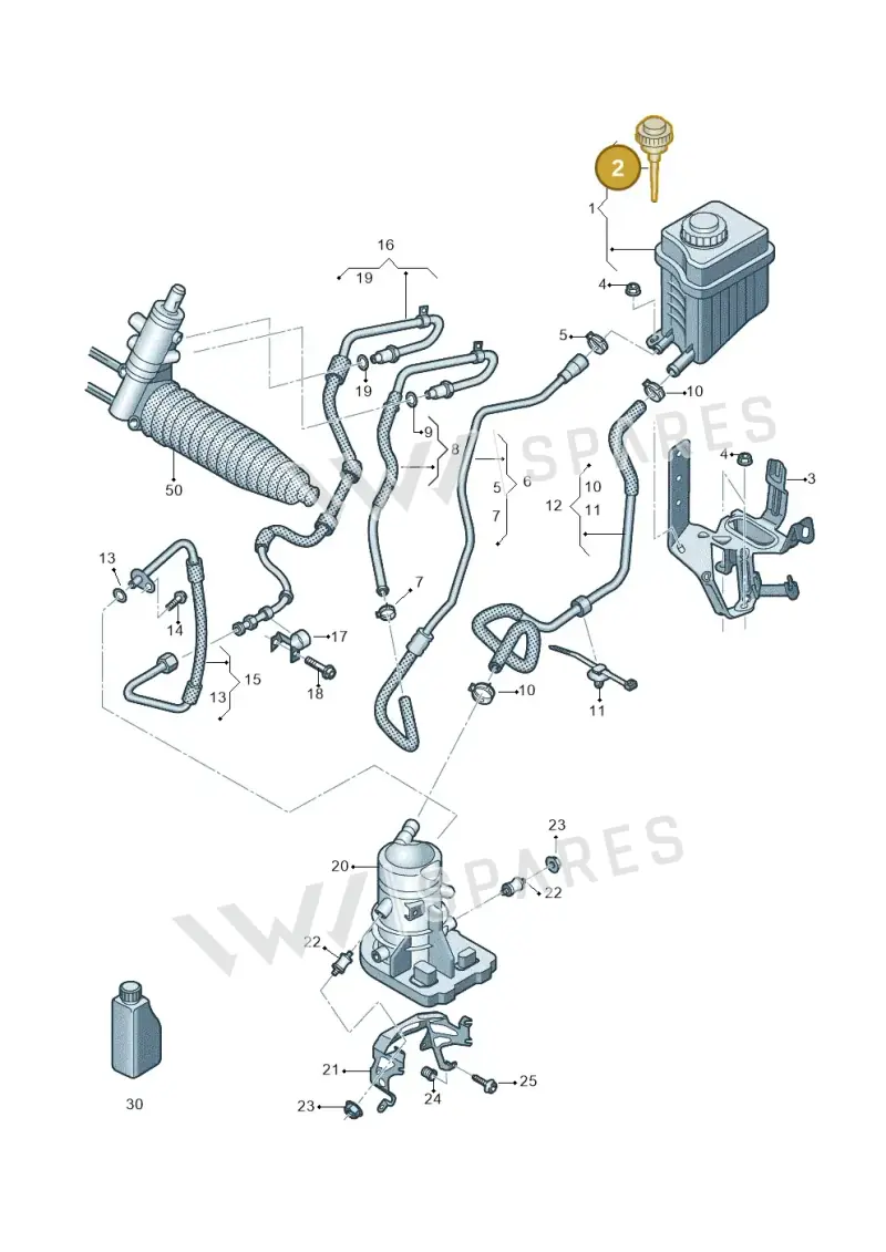 7L6422376 — Volkswagen Touareg BlueMotion (2014-2018) diagram 693423500, position 2