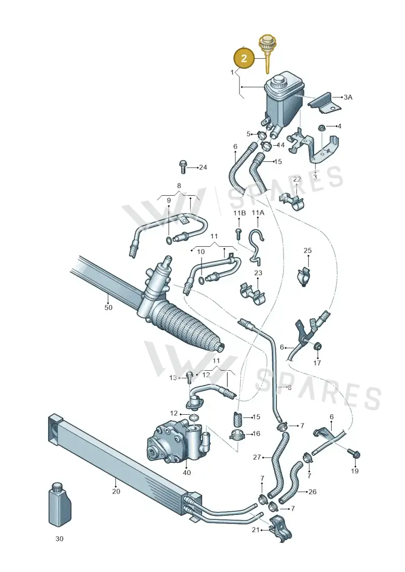 7L6422376 — Volkswagen Touareg BlueMotion (2014-2018) diagram 693422520, position 2