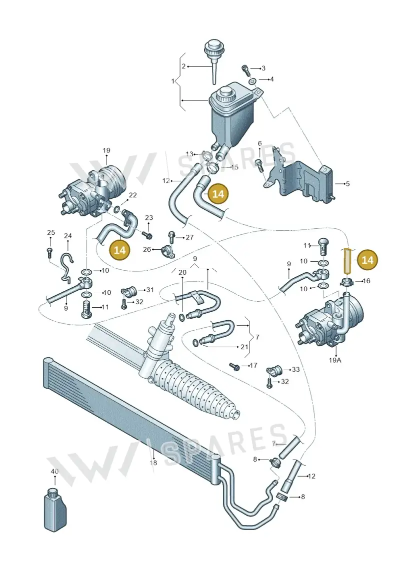 7L6422889AB — Volkswagen Touareg                08> (2007-) diagram 274422550, position 14