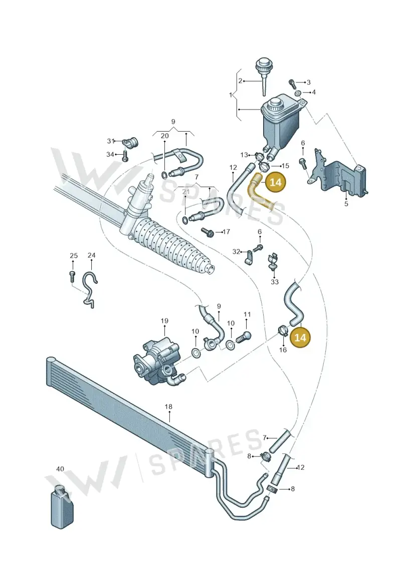 7L6422889N — Volkswagen Touareg                08> (2007-) diagram 274422500, position 14