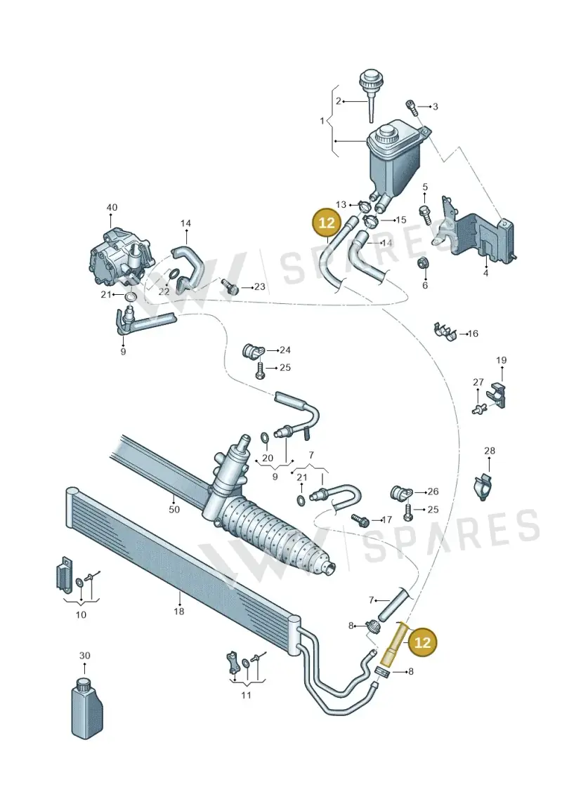 7L6422890E — Volkswagen Touareg                08> (2007-) diagram 616422520, position 12