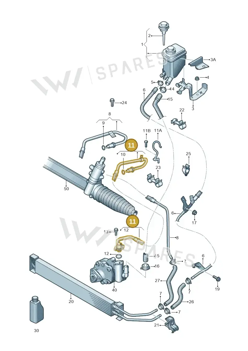 7L6422893CH — Volkswagen Touareg BlueMotion (2014-2018) diagram 693422520, position 11