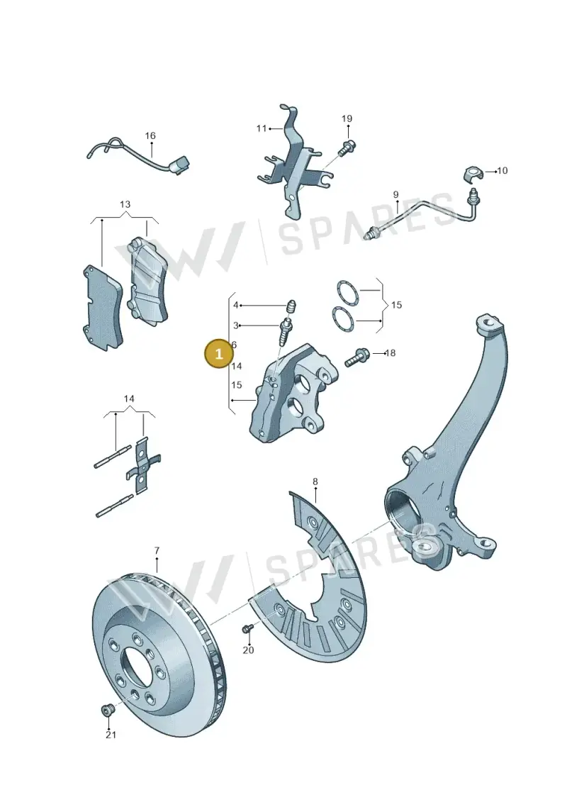 7L6615149A — Volkswagen Touareg                08> (2007-) diagram 478615500, position 1
