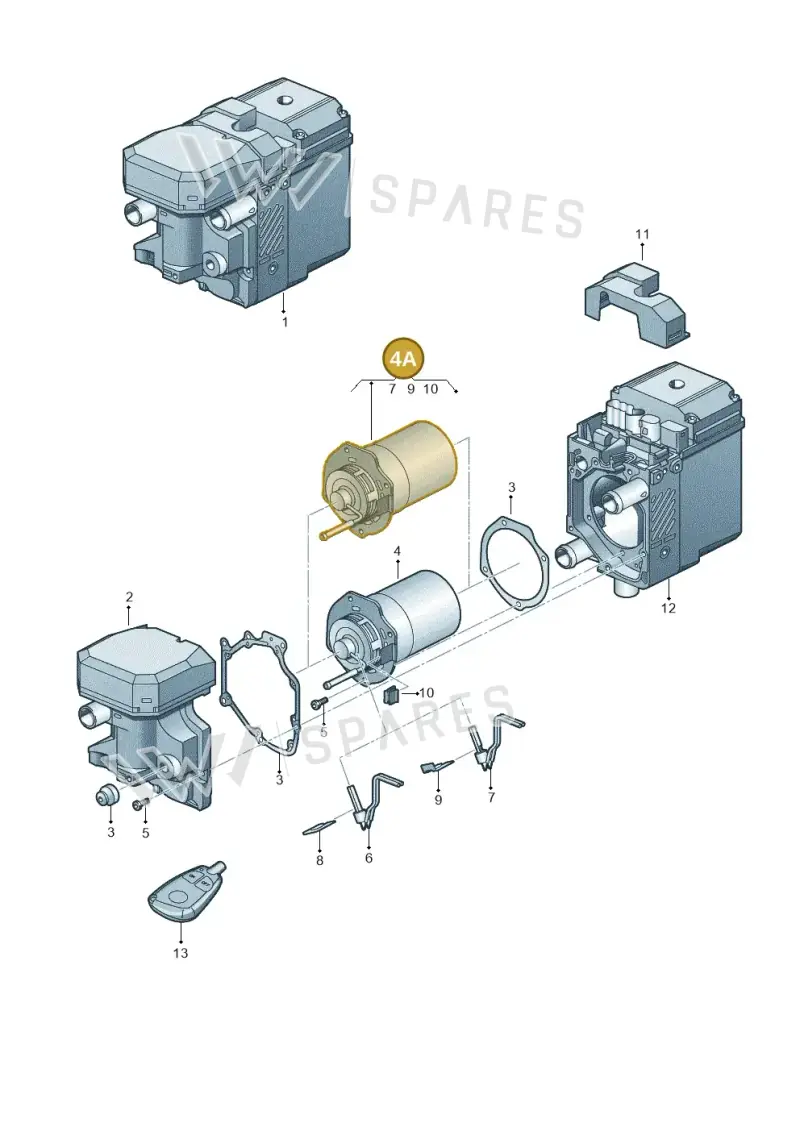 7L6819571 — Volkswagen Phaeton 4motion (2010-2016) diagram 274819550, position 4A