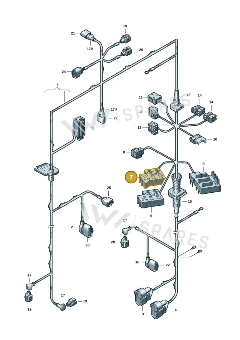 7L6937503A — Volkswagen Touareg                08> (2007-) diagram 274971370, position 7