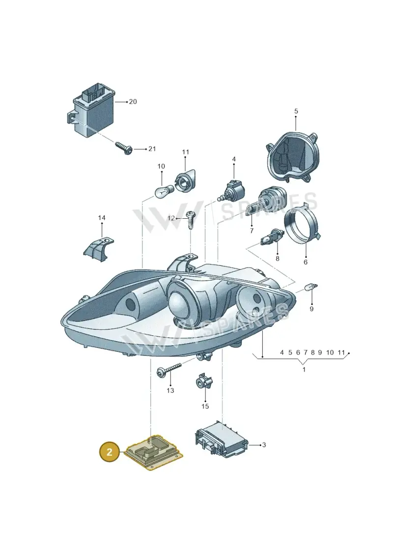 7L6941329A — SEAT Altea XL (2013-) diagram 456941200, position 2