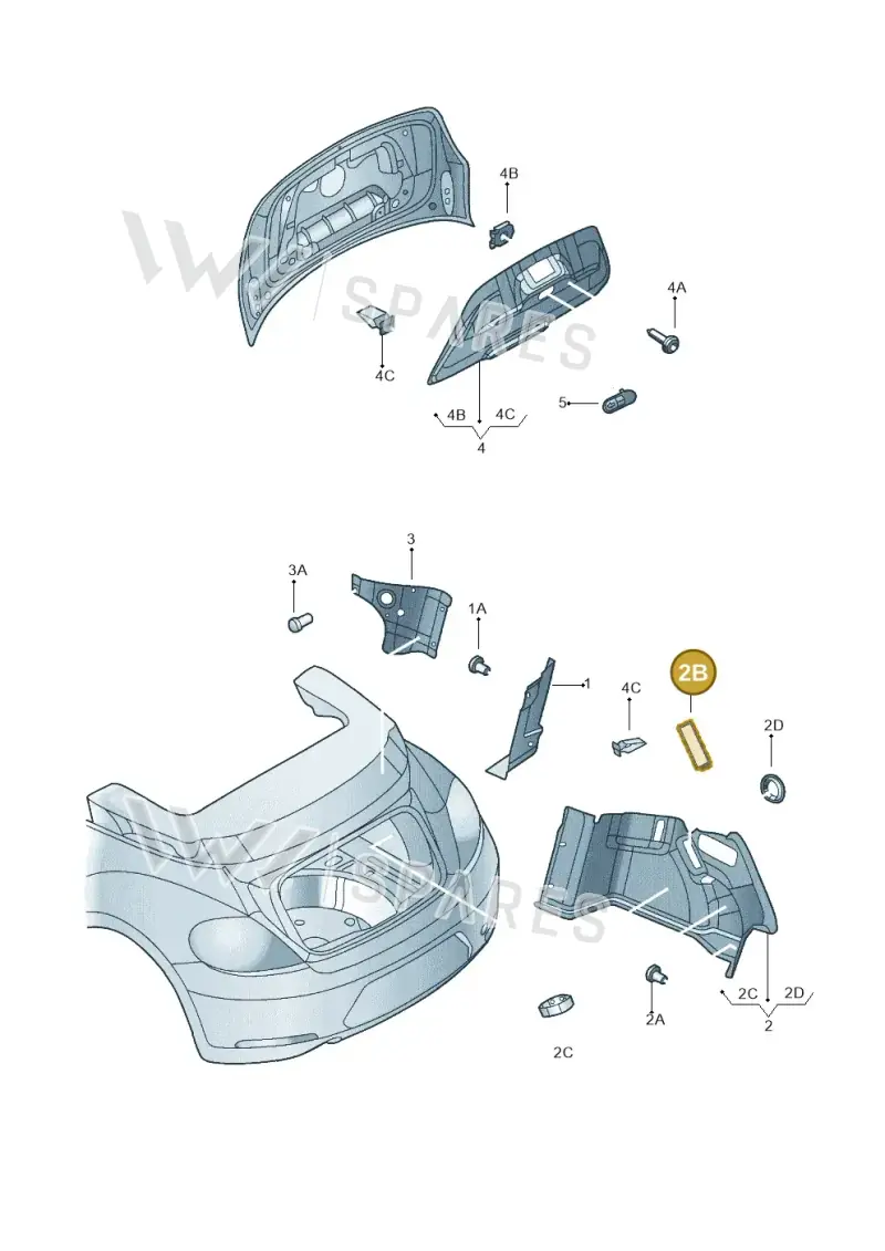 7L6947101A — Volkswagen New beetle cabriolet (2016-2019) diagram 716867900, position 2B