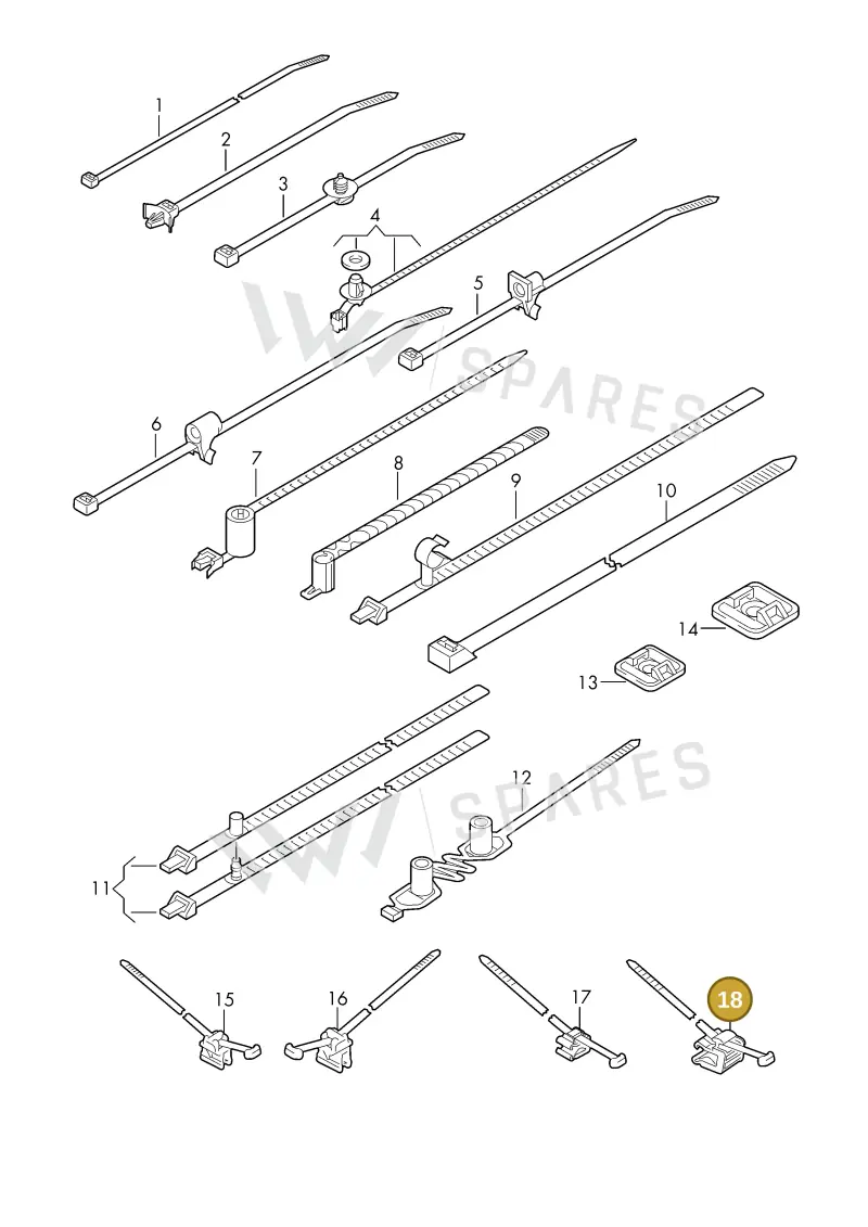 7L6957818 — Volkswagen 1J0 platform diagram 198979100, position 18