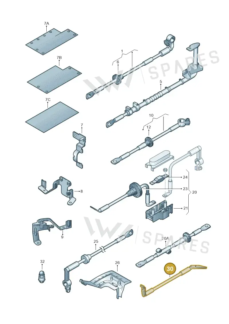 7L6971537B — Volkswagen Touareg                08> (2007-) diagram 274972040, position 30