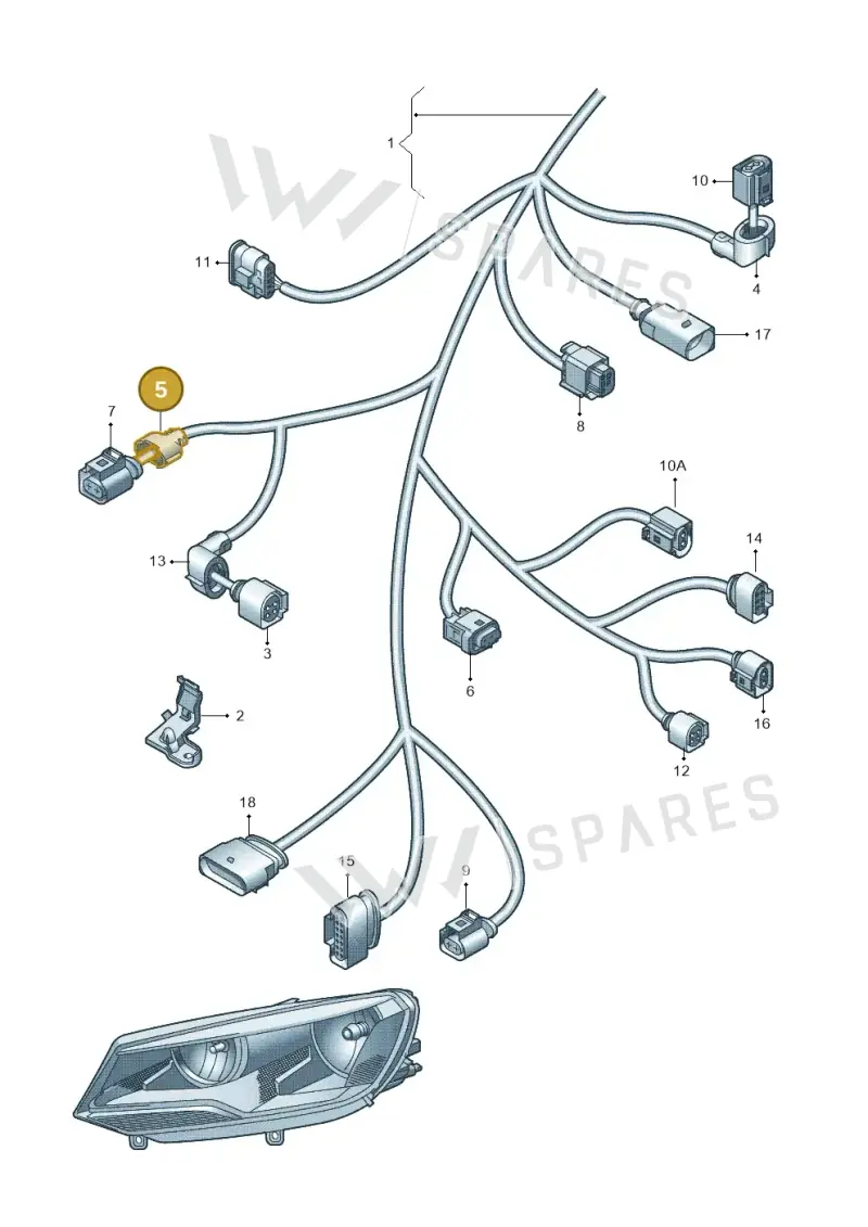 7L6971921 — Volkswagen Touareg (2014-2018) diagram 693971650, position 5
