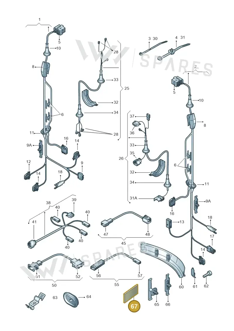 7L6972108A — Volkswagen Touareg                08> (2007-) diagram 274972850, position 67