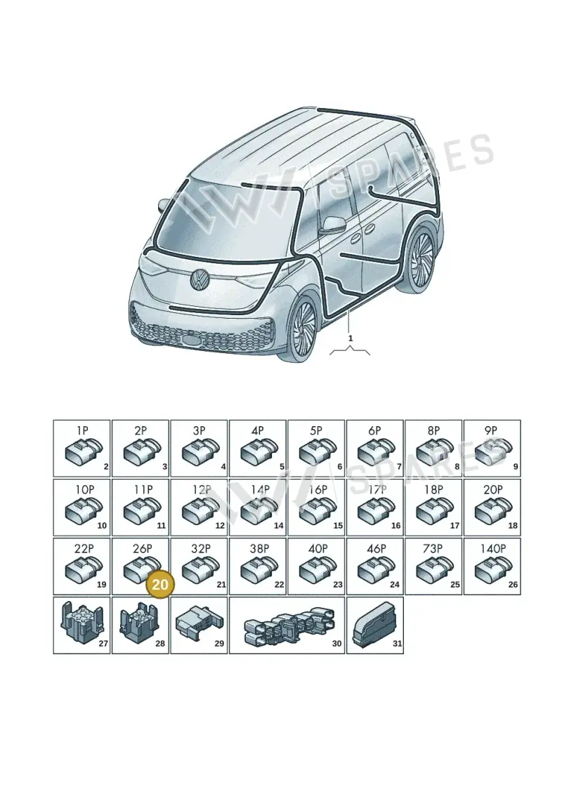 7L6972726 — Volkswagen ID.Buzz (2022-) diagram 15a972000, position 20