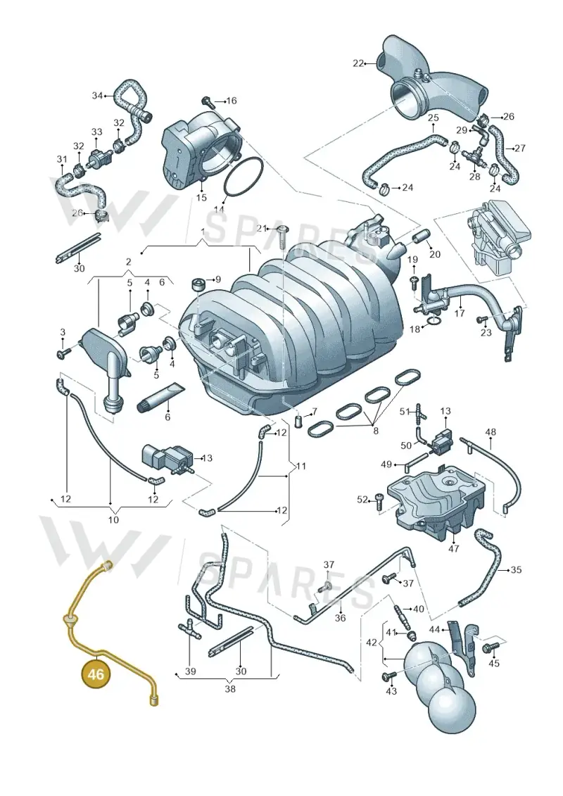 7L8133778F — Volkswagen Touareg                08> (2007-) diagram 493133630, position 46