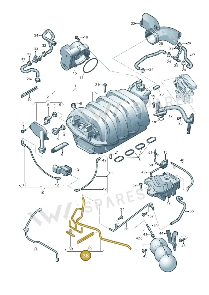 7L8133778G — Volkswagen Touareg                08> (2007-) diagram 493133630, position 38