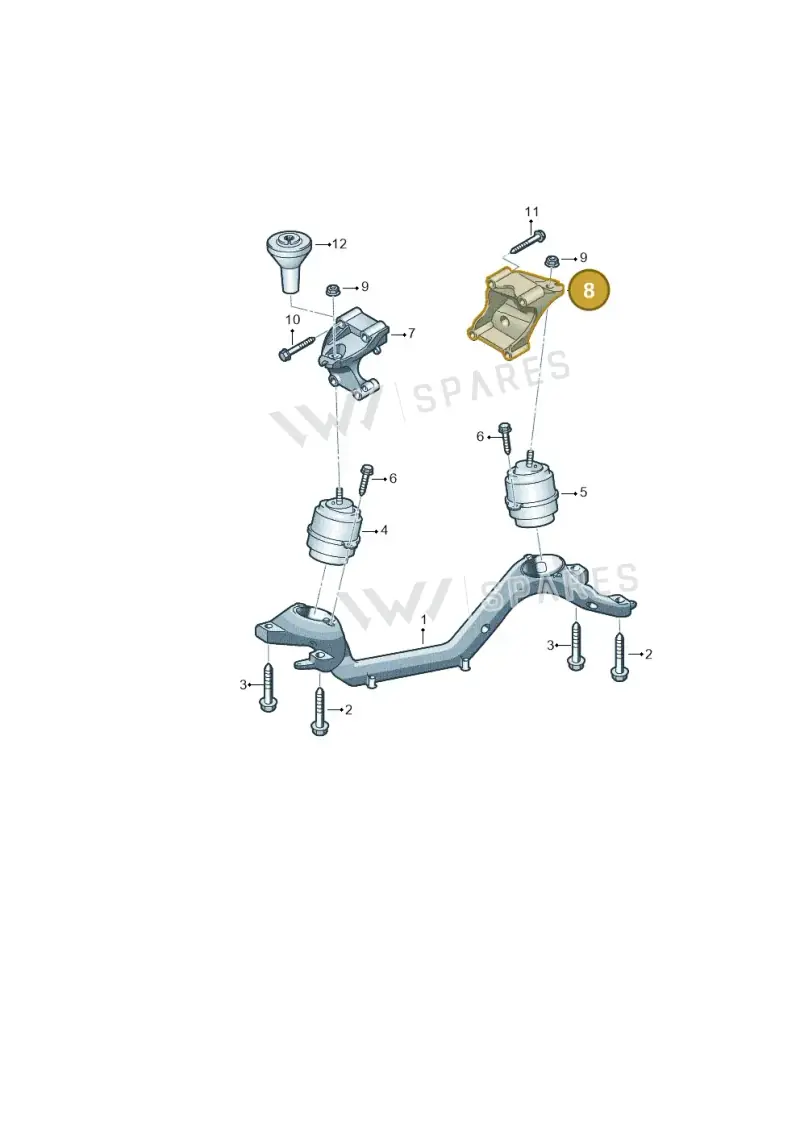 7L8199308A — Volkswagen Touareg BlueMotion (2014-2018) diagram 274199500, position 8