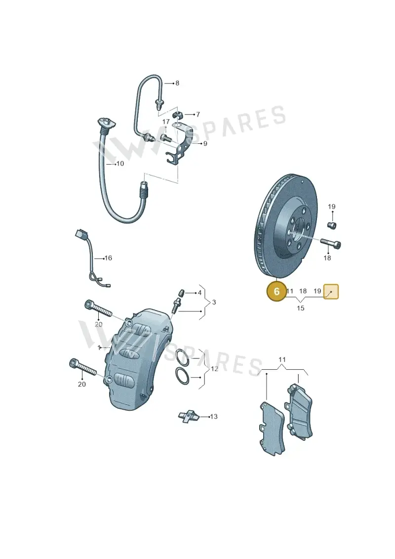 7L8615601C — Volkswagen Touareg BlueMotion (2014-2018) diagram 693615700, position 6