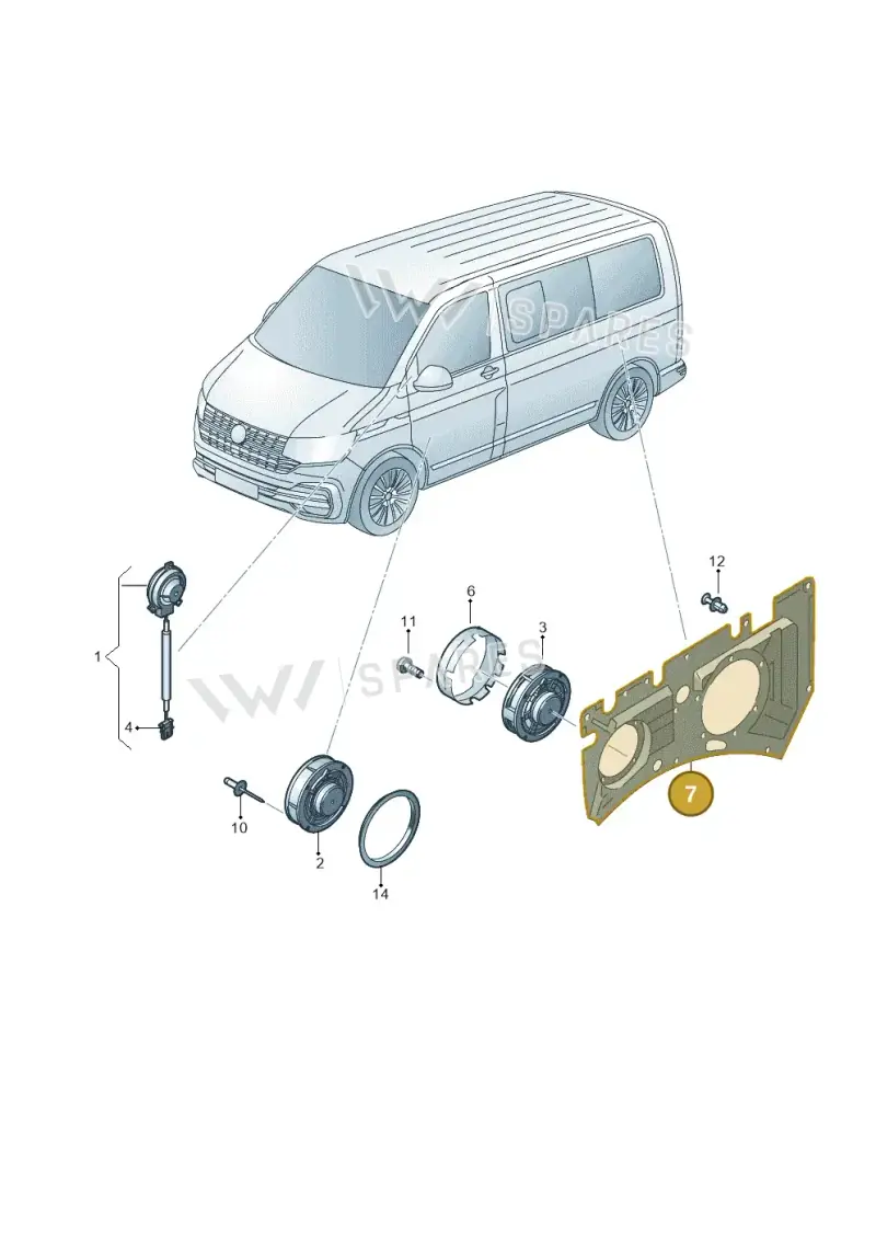 7LA035241 — Volkswagen Transporter Multivan (2019-2024) diagram 7em035035, position 7