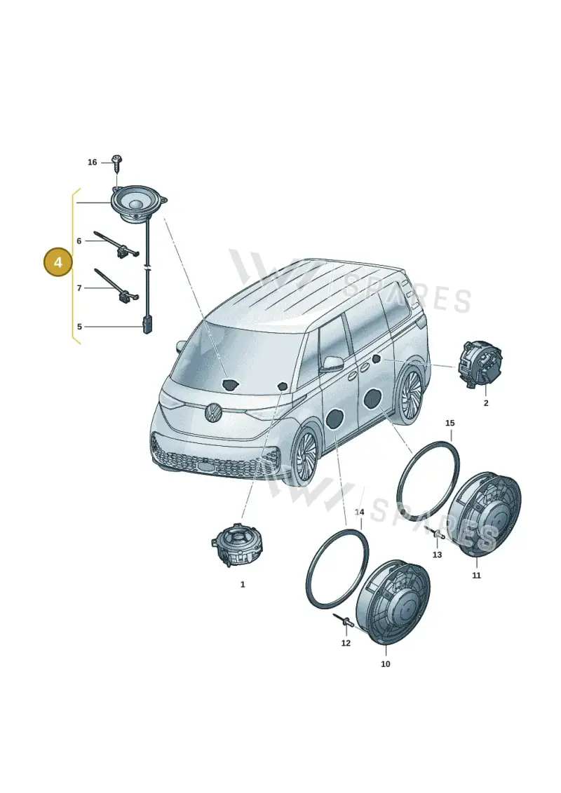 7LA035709 — Volkswagen ID.Buzz (2022-) diagram 15a035350, position 4