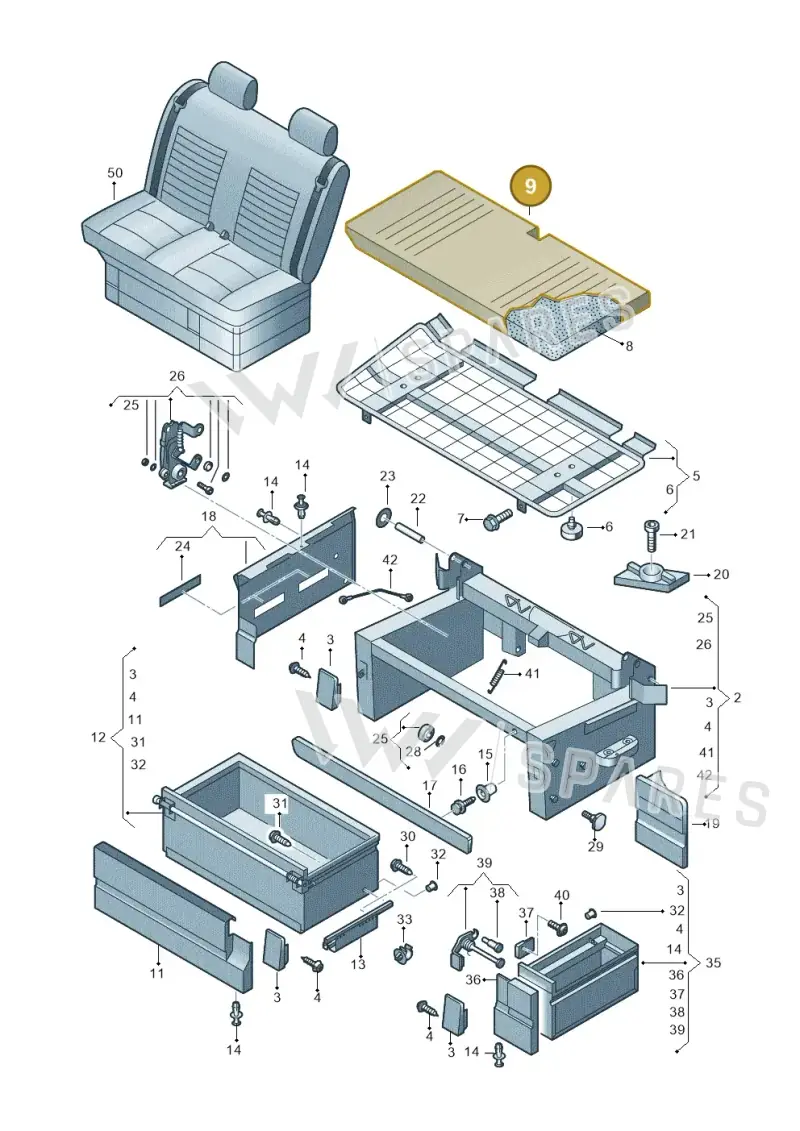7LA067321B — Volkswagen Caravelle (2019-2024) diagram 452067300, position 9