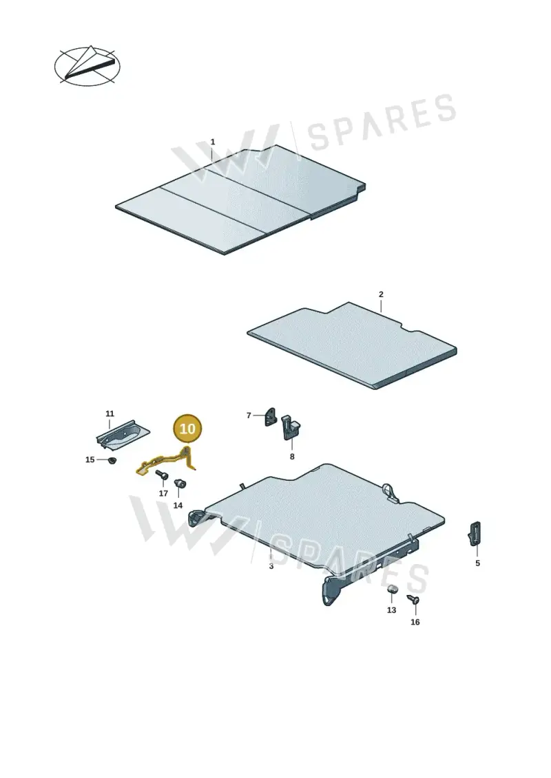 7LA067337A — Volkswagen Caravelle (2019-2024) diagram 7ep067050, position 10