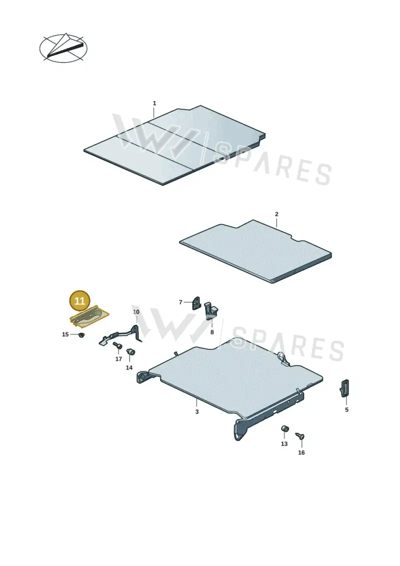 7LA067509NA2 — Volkswagen Caravelle (2019-2024) diagram 7ep067050, position 11